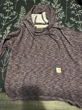 Carhartt Men’s Heathered Plum Turtleneck Hoodie